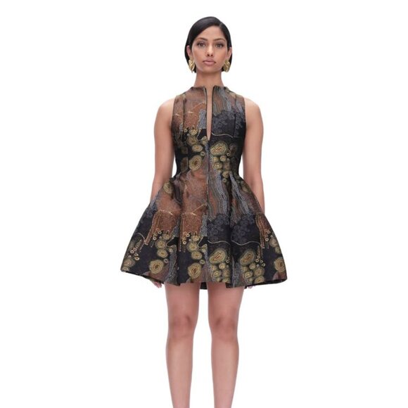 ANDREA IYAMAH VENTI DRESS - KAVA JACQUARD - Picture 1 of 9